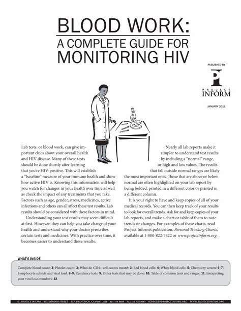 Blood Work: A Complete Guide for Monitoring HIV.